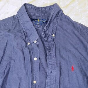 Ralph Lauren Men's Navy Blue Button Down Shirt